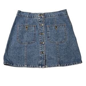 Unionbay Vintage 90s Button Down Denim Mini Skirt Size 9
